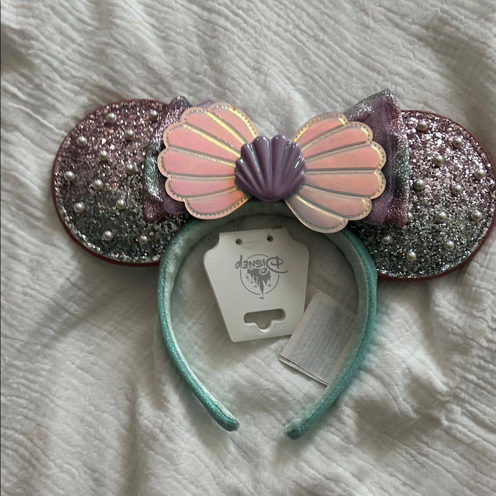 Disney Glittery Mermaid Minnie Ears Headband